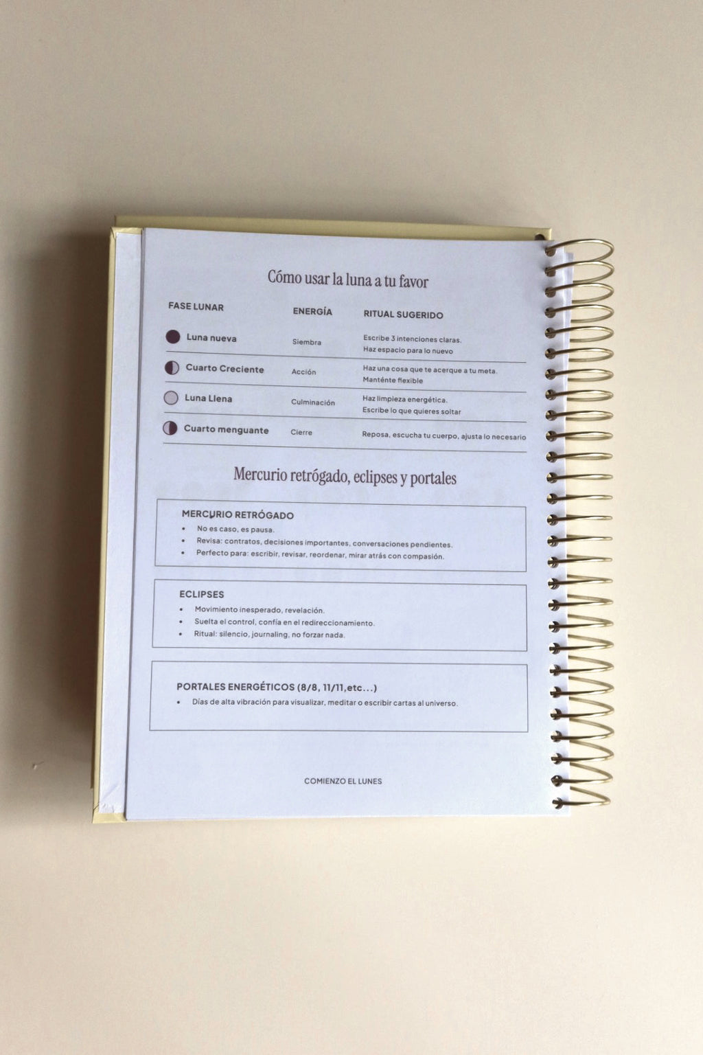 Comienzo el Lunes Planner 2026